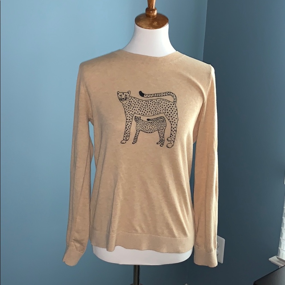 J. crew leopard light weight sweater